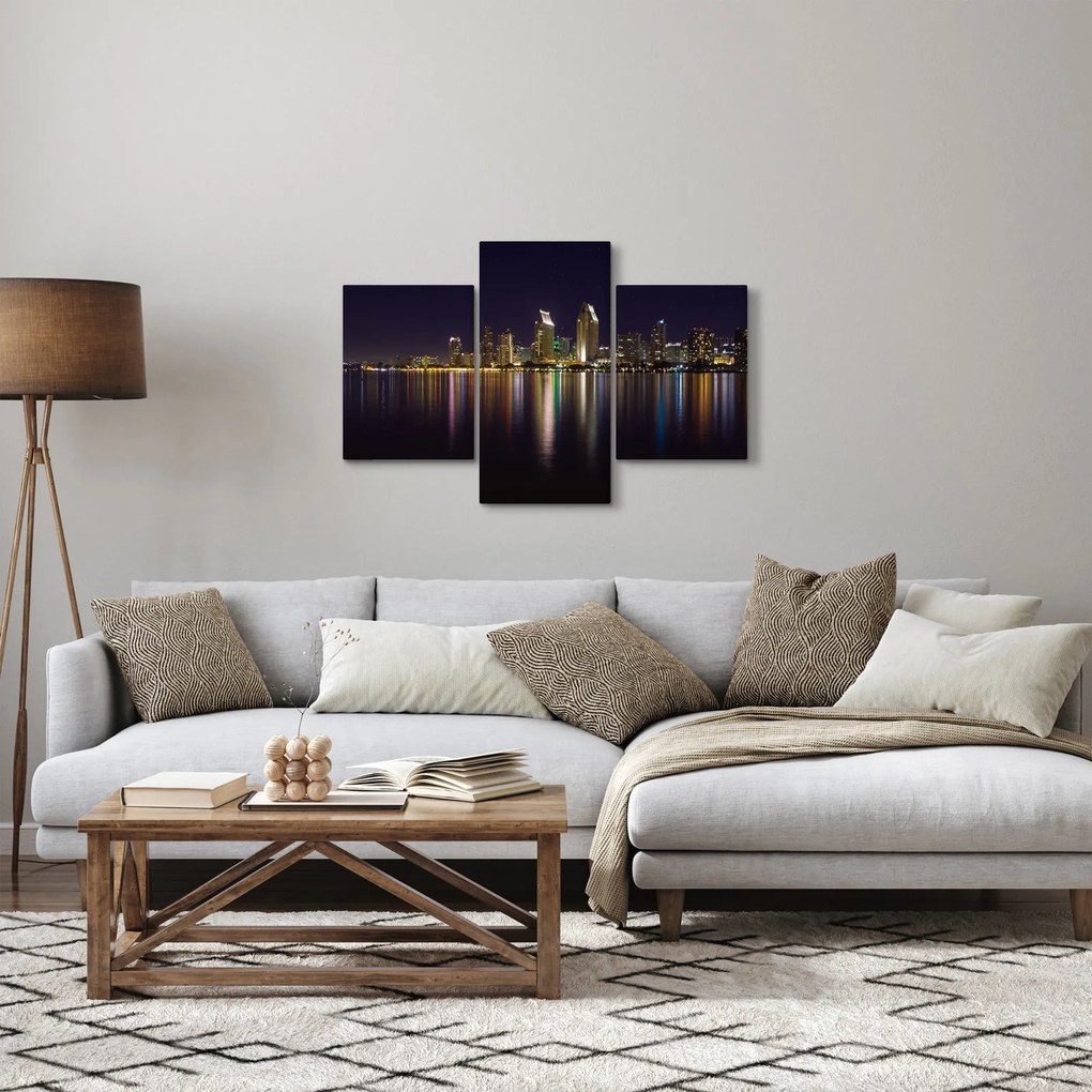 Obraz nočného mesta (90x60 cm)