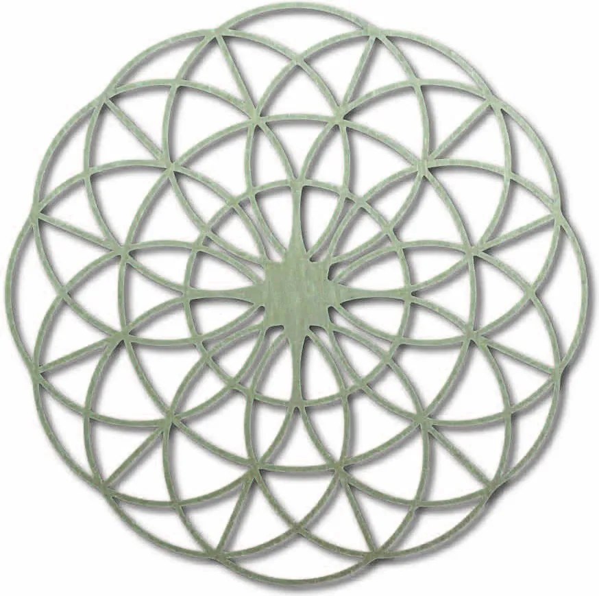 Čarovná drevená mandala na stenu - Kruhy I priemer FI 50, 60, 70, 80, 90, cm: Preglejka - Biela farba Rozmer 50 cm 3963-49697 PR0339