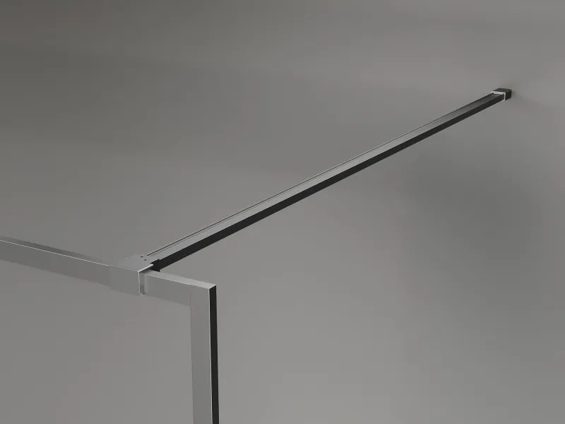 Mexen, Mexen Kioto-XF sprchová stena s rámom 50 x 202 cm, grafit 10 mm, pištoľový kov - 800-050-104-95-40-X