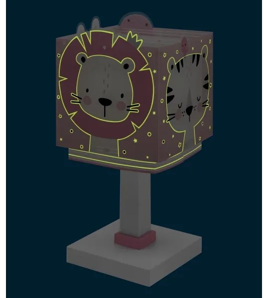 Dalber 63111NS - LED detská lampička BABY JUNGLE 1xG4/4W/230V ružová