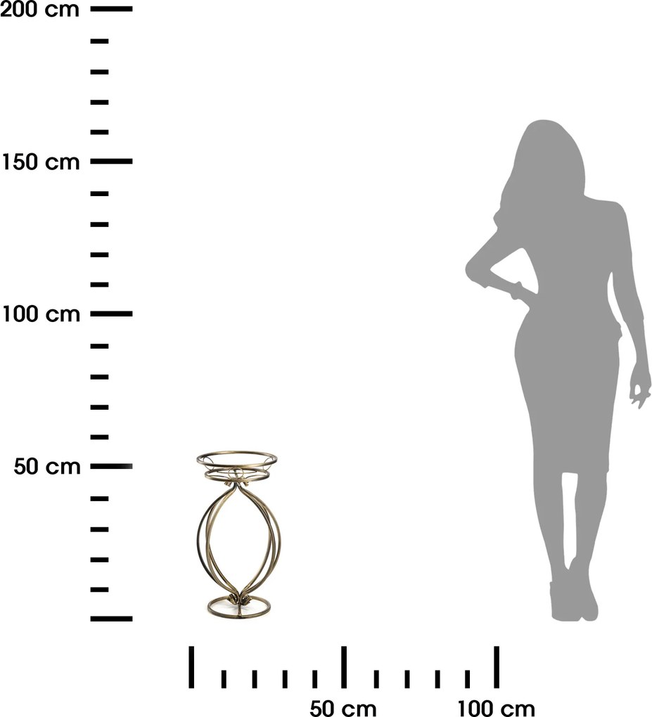 STOJAN NA KVETINÁČ VIRELLA 54X30 CM ZLATÁ