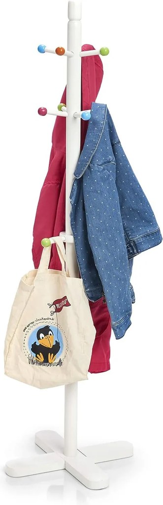 Zeller Present Detský vešiak, stojan na oblečenie s 10 farebnými háčikmi
