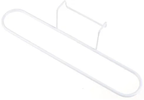 CONFORTIME Závesný držiak na utierky alebo uteráky, na dvierka, biely kov 26x7