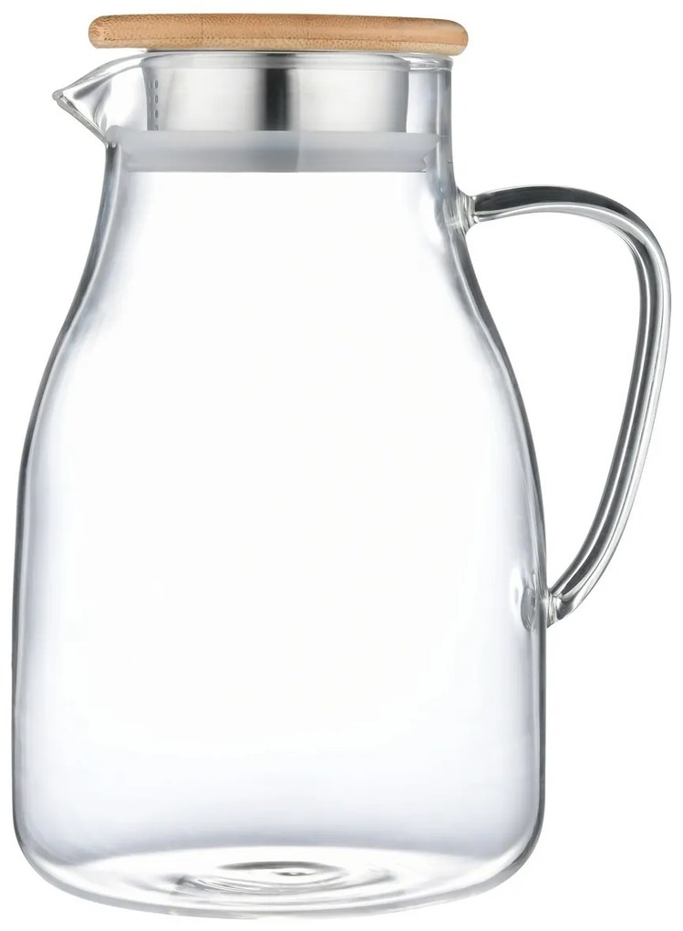 4Home Sklenený džbán s viečkom Bamboo Hot&Cool, 1,7 l