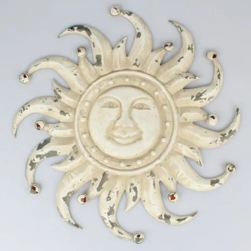 Kovová dekorácia na stenu Slnko, 50 x 50 x 3 cm