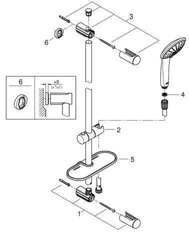 GROHE 27227001 - Sprchová súprava EUPHORIA 900 mm lesklý chróm