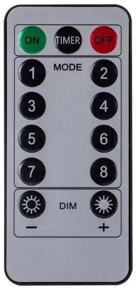 Aigostar - LED vonkajší vianočný reťaz 120xLED/6W/230V/8 funkcií 3x0,6m IP44 teplá biela + diaľkové ovládanie