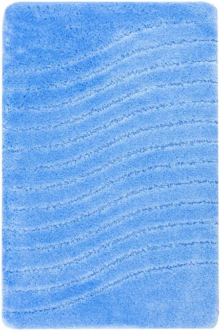 Kúpeľňový koberček Sara svetlomodrý, vlny