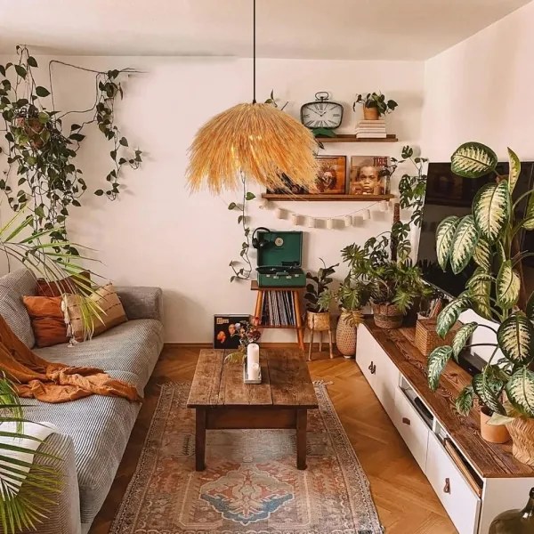 Immax 08272L - Luster na lanku NATURALEZA 1xE27/40W/230V pr. 55 cm ratan