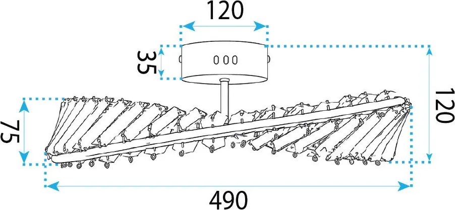 Toolight Toolight, LED stropné svietidlo, 50cm, 30W, 4000K, 1000lm, SWE095-C, zlatá lesklá, OSW-30219