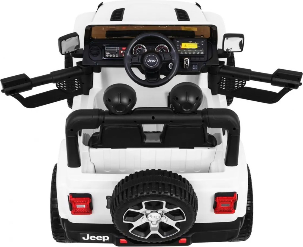 Ramiz Jeep Wrangler Rubicon batéria pre deti biela + diaľkové ovládanie