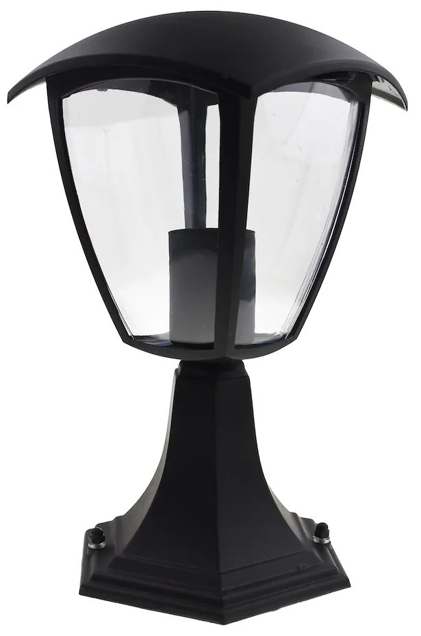 Exteriérové svietidlo Fox, 1x akrylové/čierne hliníkové tienidlo