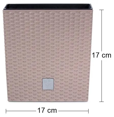 Plastový kvetináč DRTS170L 17 cm - mocca