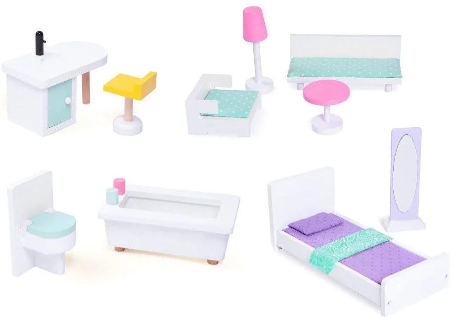 Drevený domček pre bábiky s výťahom - Ecotoys