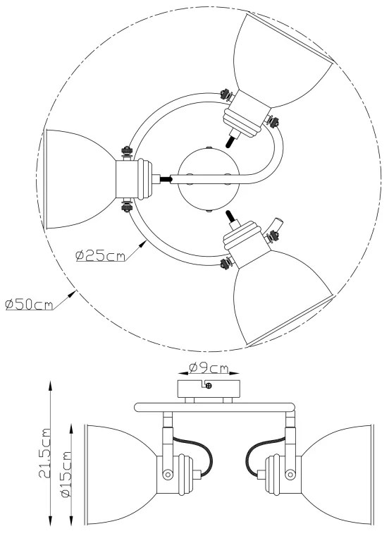 GLOBO WIHO 54018-3S Stropné svietidlo