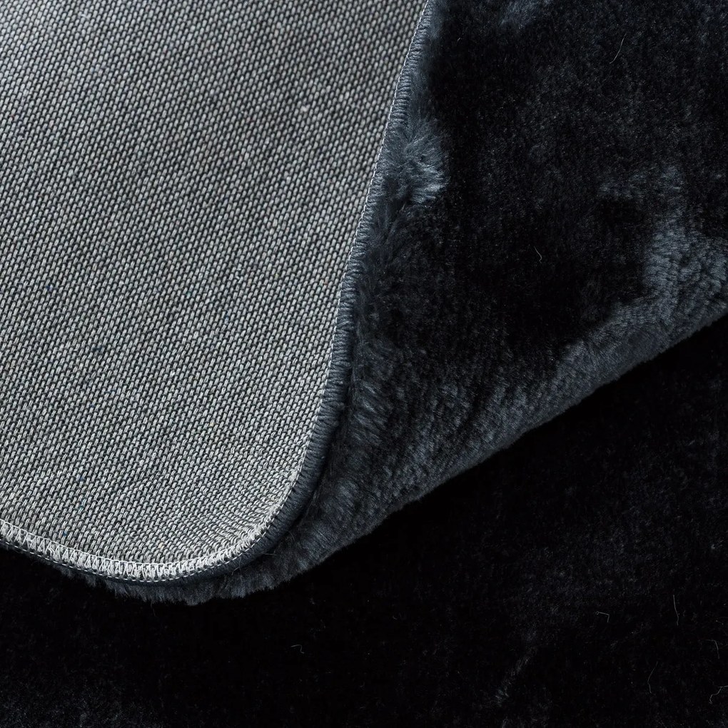 Kusový koberec Visco Rabbit Dark grey 5 kruh, 120x120 (priemer) kruh, šedá, detská izba, Dywany Łuszczów