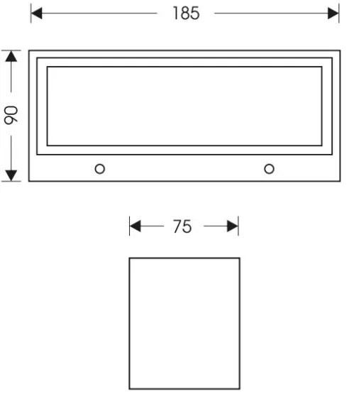 Ecolite Z1233-12W - LED Vonkajšie nástenné svietidlo OSKAR LED/12W/230V 4000K IP54