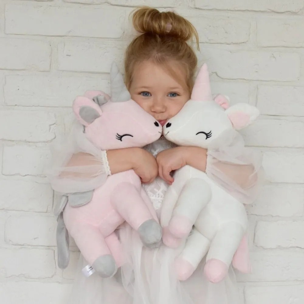 Mojkáčik - Plyšový jednorožec ružová L