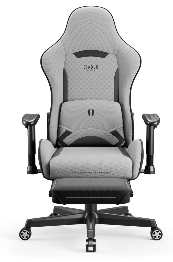 Herná stolička Diablo X-Starter zo šedej tkaniny