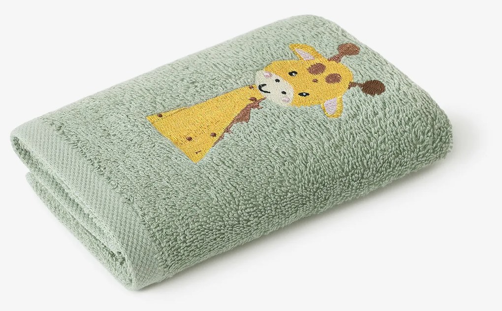 Goldea detský froté uterák - žirafa na šalvii 30 x 50 cm