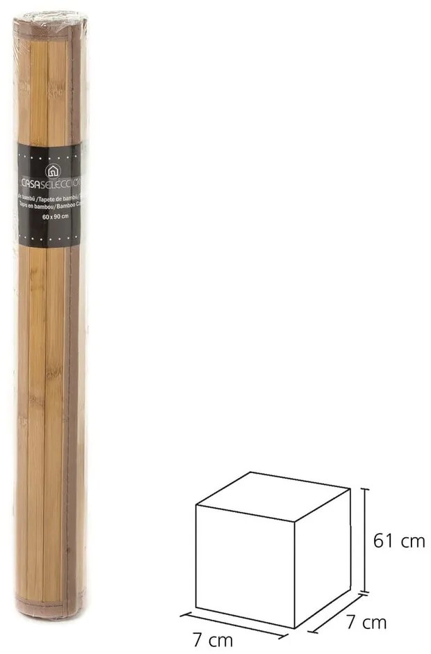 Bambusový koberec v prírodnej farbe 60x90 cm - Casa Selección