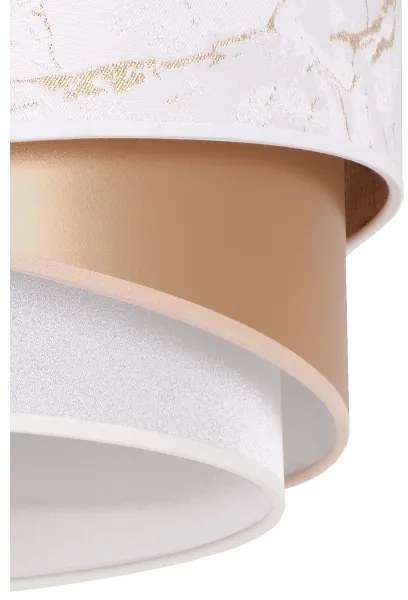 Duolla - Luster na lanku KOBO 1xE27/15W/230V pr. 45 cm biela/rosegold