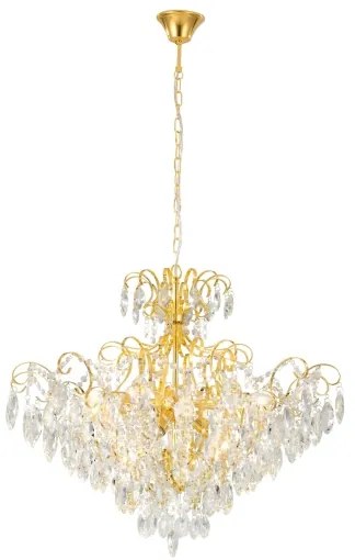 Eglo 39606 - Luster na reťazi FENOULLET 9xE14/25W/230V zlatá