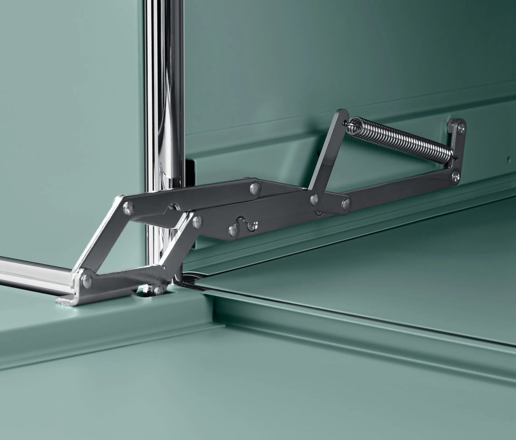 Kovová odkladacia skrinka »CN3« s 2 výklopnými priehradkami, šalviová