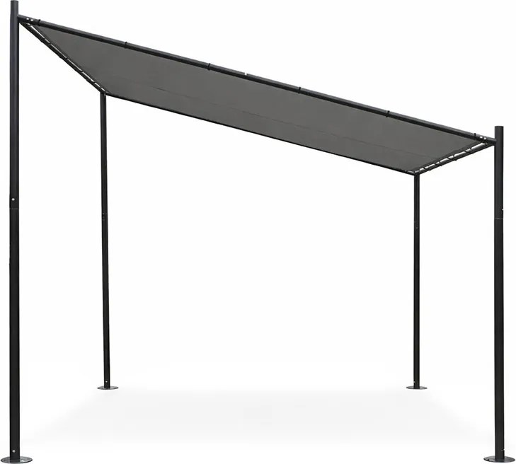 Zahradní pergola Lowa 3x3 m šedá/černá