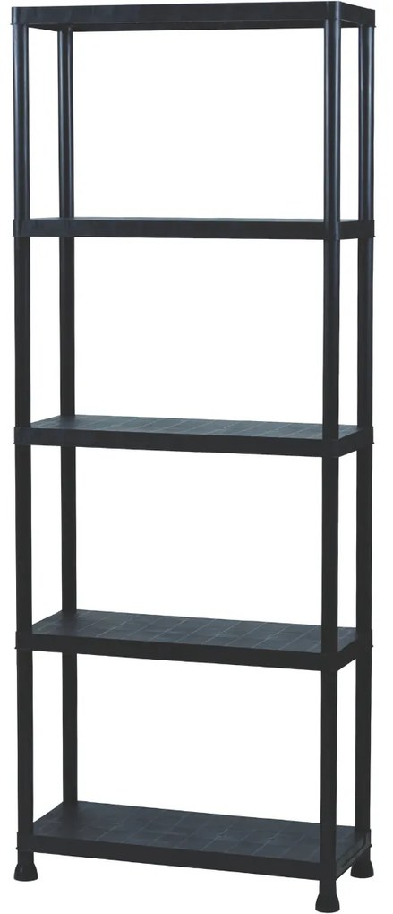 Plastový regál 5 úrovní, 60 x 30 x 181 cm, 5 poschodia