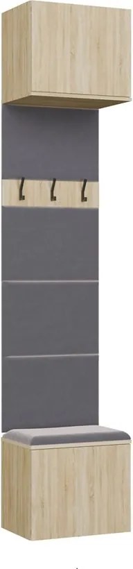 Předsíňová stěna HAGA 1W 50 cm dub Sonoma