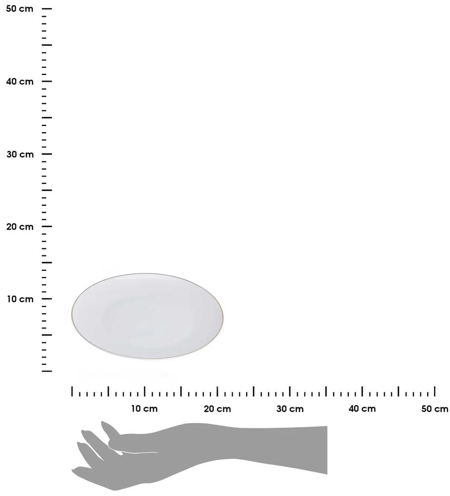 Porcelánový tanier Ashley, (fi) 20 cm, biely