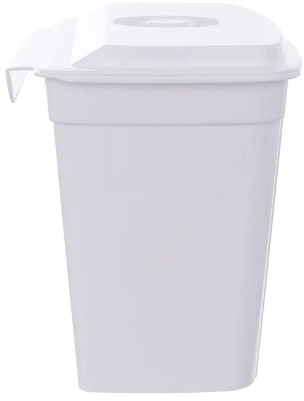 Závesný odpadkový kôš na kuchynské dvierka, 4l - biely Farba: biela