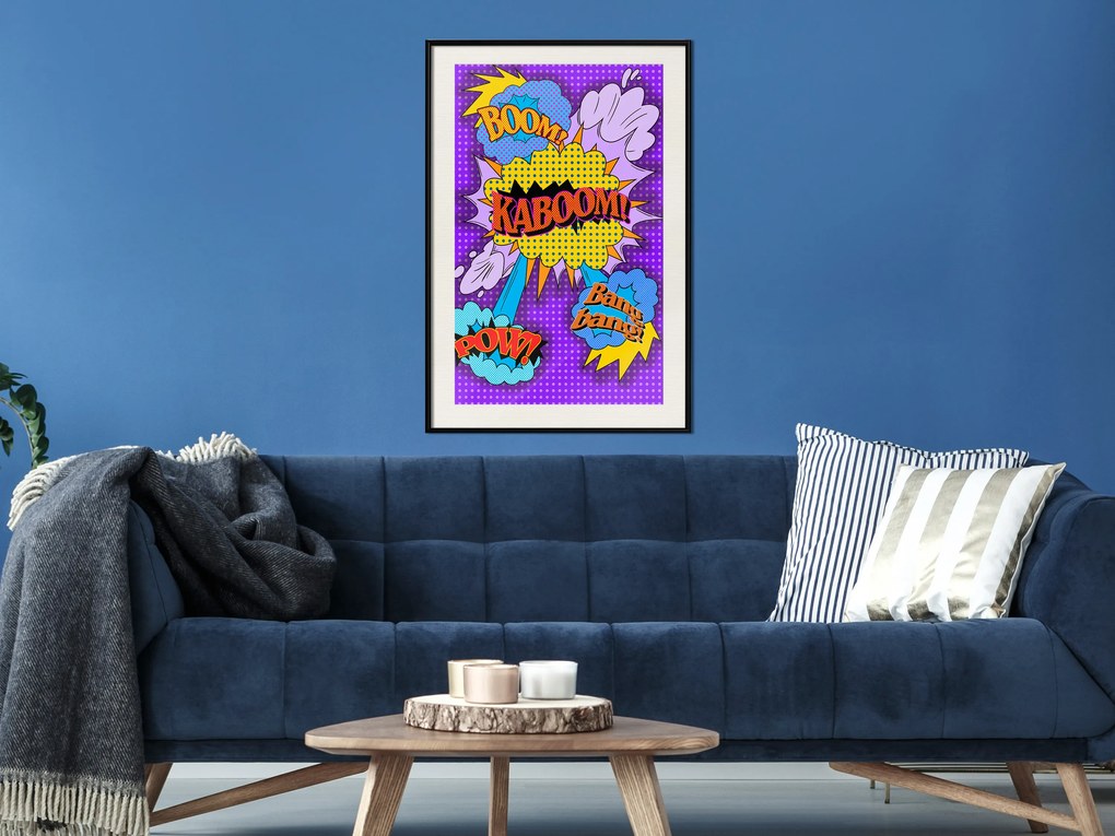 Artgeist Plagát - Kaboom! [Poster] Veľkosť: 40x60, Verzia: Čierny rám s passe-partout