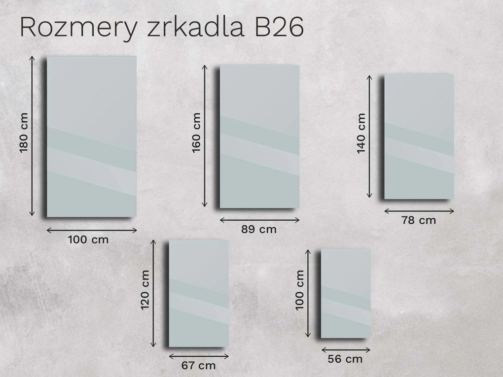 Zrkadlo Base s fazetou B26 56×100