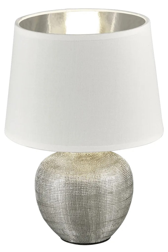 LUXOR S | luxusná stolná lampa Farba: Biela/Strieborná