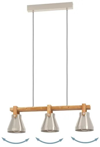 Eglo 43952 - Luster na lanku CAWTON 3xE27/40W/230V