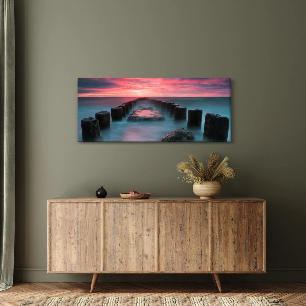 Obraz - Skaly v mori (120x50 cm)