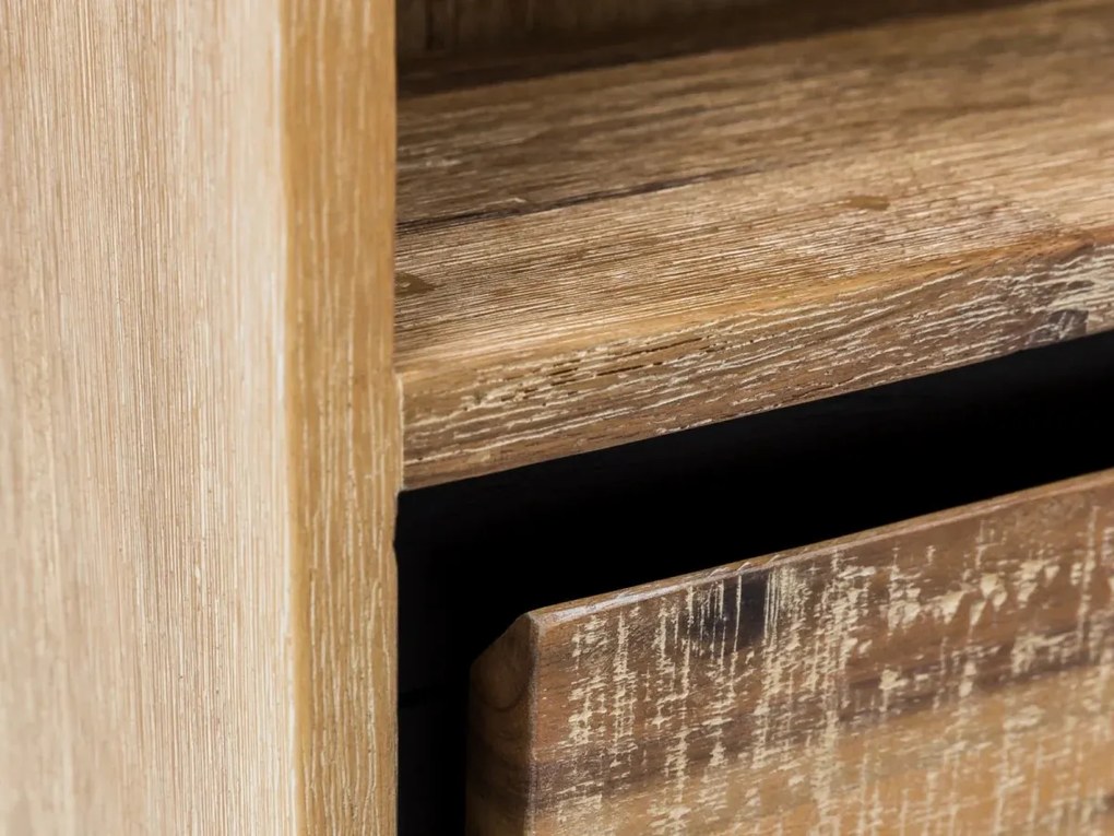 furniture-nabytek.cz - Masivní závěsná polička Jolo z akáciového dřeva, lakovaná, přírodní barva – 25×15×100 cm