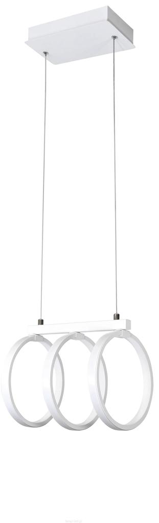 PLX LED závesné moderné osvetlenie nad jedálenský stôl FLETCHER, 34W, teplá biela, biele
