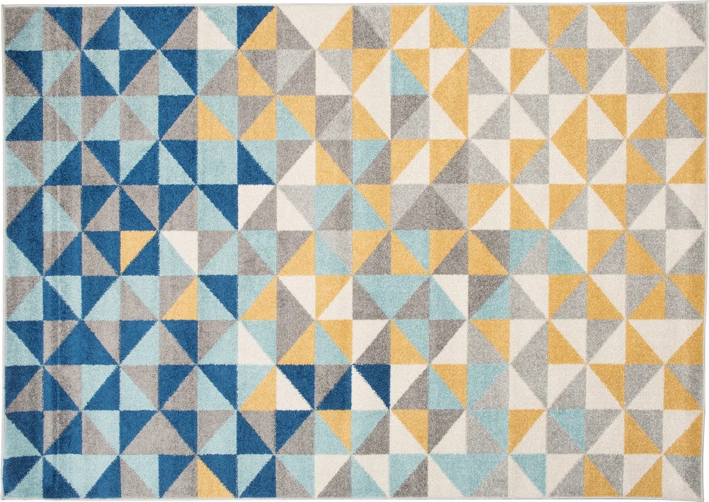 TA Koberec C943C TMAVO_ŠEDÁ/NAVY AZÚROVÁ Rozmer: 150x220 cm