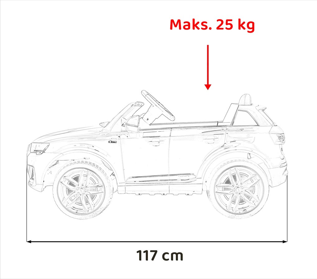 Ramiz Audi Q7 NEW LIFT vozidlo - Červené SUV