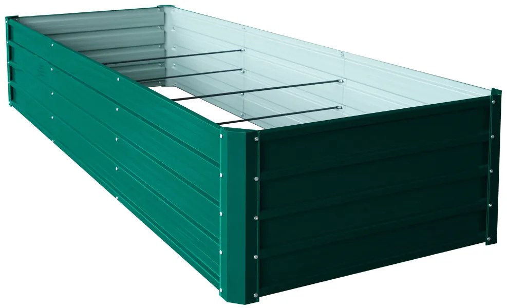 Vyvýšený záhradný záhon BestBerg VZ-1000Z / 1000 l / 240 x 90 x 47 cm / zelený