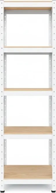 Akcia 3x Regál 180x40x40 cm lakovaný 5-policový, nosnosť 875 kg - biely