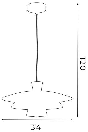 Luster na lanku PLATO 1xE27/15W/230V mosadz/zlatá