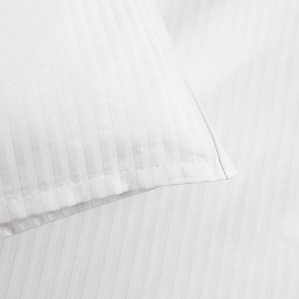 BAVLNENÉ OBLIEČKY STRIPES4 140X200 CM BIELE