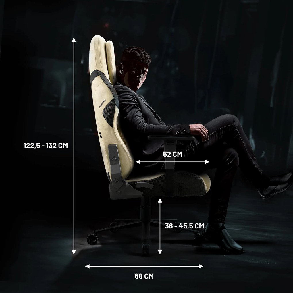 Herné kreslo Normal Size, zlatý-čierny: Diablo X-One Prime Broken Gold
