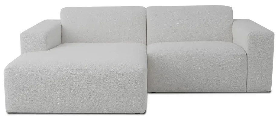 Biela rohová pohovka z textílie buklé (ľavý roh) Roxy – Scandic