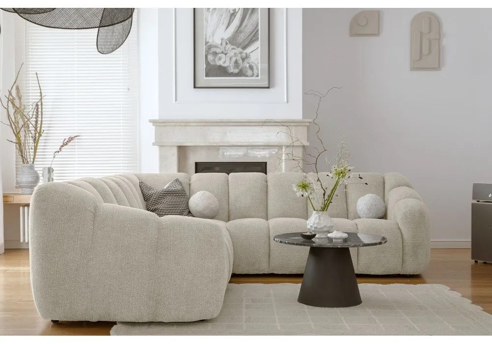 Béžová rohová pohovka Shell – Miuform