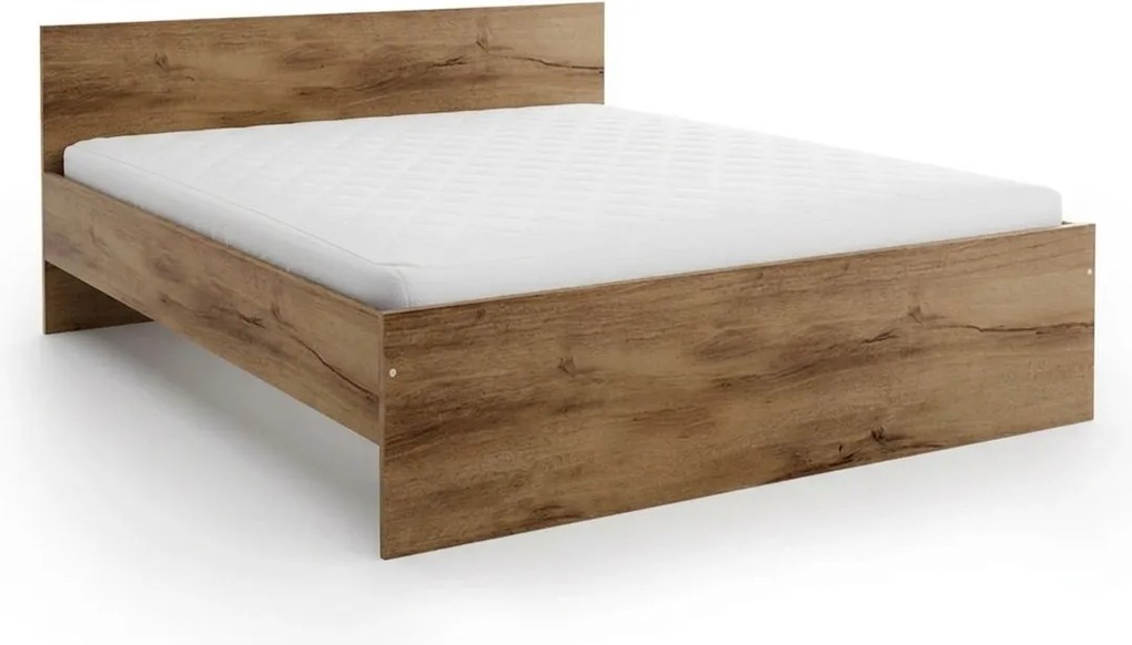 Posteľ ELISA 160 x 200 cm, dub artisan Rošt: S latkovým roštom, Matrac: Matrac Coco Maxi 20 cm